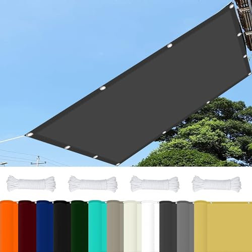 Telo Copertura Pergolato 3 x 4 m 98% Protezione UV Tenda a Vela Ombreggiante Telo con Occhielli per Esterno Giardino Terrazza, Grigio Scuro