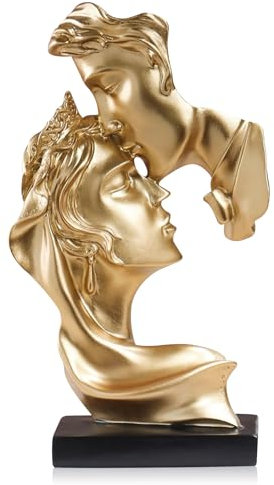 IBMLOMM Escultura Decorativa – Objeto Decorativo Elegante El Beso Apasionado - Mini en Forma de Escultura Humana, para Decoración de Interiores