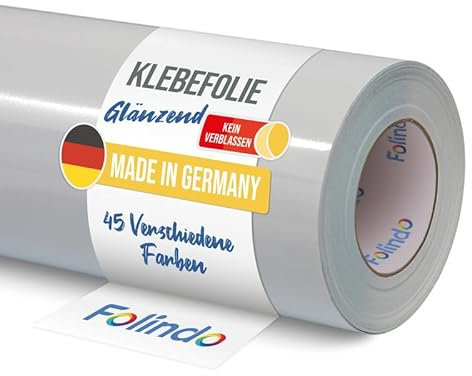 FOLINDO Möbelfolie Selbstklebend Transparent Glanz Vinyl 5m x 31,5 cm - Klebefolie für Möbel und Küche