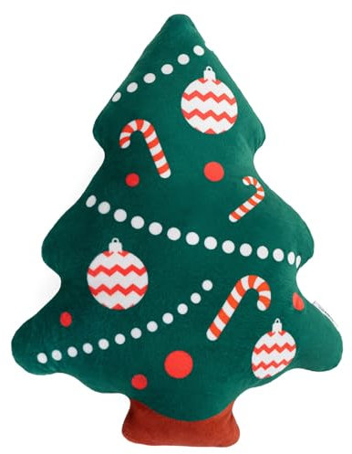 Ferocity Weihnachtskissen Weihnachtsbaum 40cm Groß; Plüsch Tannenbaum Kissenbezug mit Füllung Dekorative Kissenhülle Wohnzimmer Deko Winter Dekokissen Zierkissenbezüge Weich und Kuschelig [091]