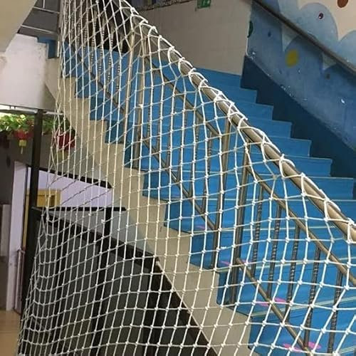 MKAK Hanf Seil NET, Waren sicherer Net Garden Dekoration Schwung Hängematte Bauwerk Netto Fenster Anti-Fall-Net-Nylon-Netz Schutznetz(2 * 9m)