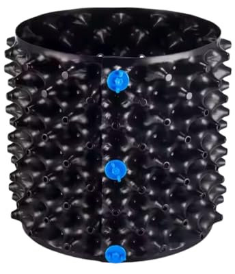 POSH AIR Atmungsaktiver Pflanztopf mit profilierten Wänden | Fördert gesundes Wurzelwachstum | Ideal für Haus und Garten | Farbe: Schwarz oder Weiß (Schwarz, 16L)