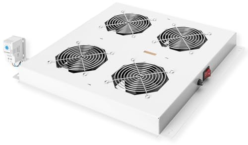 ROLINE 19-Zoll Dachlüftereinheit 4 Lüfter, Thermostat, grau