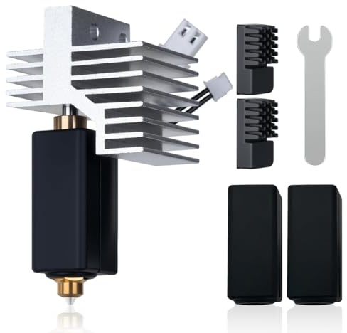 Upgrade Centauri Carbon Ceramic Hotend, Ersatz für Hochtemperatur-Extruderdruckkopf mit 0,4 mm Messing-gehärteter Stahl-Düse und Silikonabdeckung Compatible with ELEGOO Centauri Carbon 3D Drucker