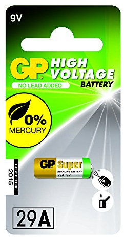 GP -29AB Blister de 1 pile Alcalines Haut Voltage 9V