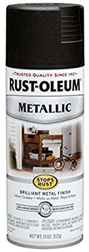 Rust-Oleum 248636 Stops Rust Metallic Spray Paint, 11 oz, Oil Rubbed Bronze