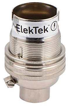 laiton plaqué nickel support de lampe 10 mm à baïonnette B22 avec abat-jour Bague * * Made in Uk * *