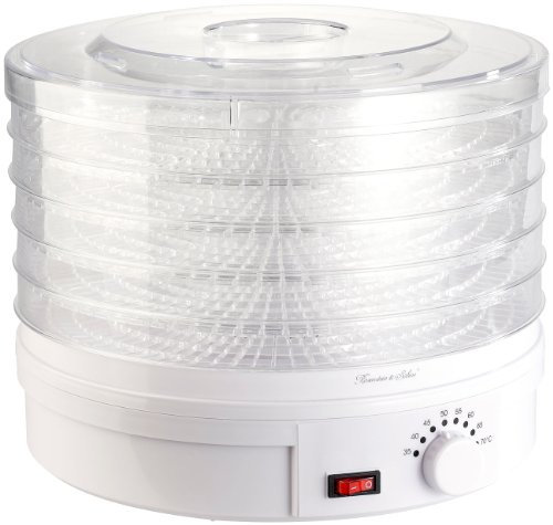 Rosenstein & Söhne Dörrgerät: Dörrautomat DH-25 mit 5 Dörr-Einsätzen (Dörrapparat, Dehydrator, Dörrautomaten rosenstein Söhne)