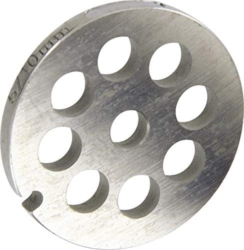 REBER PIASTRA TRAFILA PIASTRA TC. 5 D. 10 INOX ACCIAIO INOX 18/12 per tritacarne elettrico n.5 diametro fori:10 millimetri