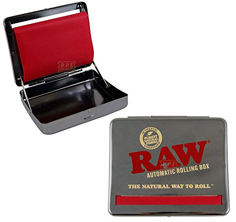 RAW Scatola con rollatore automatico per sigarette (misura King - 110 mm)