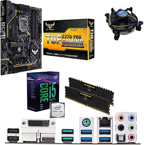 Components4All Intel Coffee Lake Core i5 8600K 3.6GHz (4.3GHz Turbo) CPU, ASUS TUF Z370-PRO GAMING Motherboard & 16GB 3200MHz Corsair DDR4 RAM Pre-Built Bundle