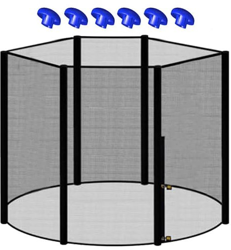 Trampolin Ersatznetz Sicherheitsnetz Trampolinersatznetz Ø 244 | 305 | 366 | 396 | 427 cm Ersatznetz Netz Ersatznetz Fangnetz (Ø 244 cm (6 Stangen))