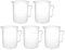 Sourcingmap Measuring Cup 250ml PP Plastic Graduated Beaker Clear with Handle for Lab Kitchen Liquids 5pcs