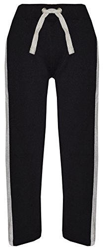 A2Z 4 Kids Contrast Panel Joggers Kids Trackie Bottoms Ages 5-13 | Boys Girls Casual Trousers Comfortable Sports Wear Everyday Pants
