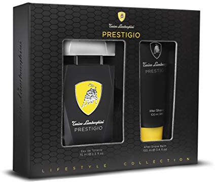Tonino Lamborghini • Das Geschenkset für Männer PRESTIGIO: Eau de Toilette Spray 75 ml / 2.5 fl.oz. + After Shave Balm 100 ml / 3.4 fl.oz. • Kollektion Lifestyle