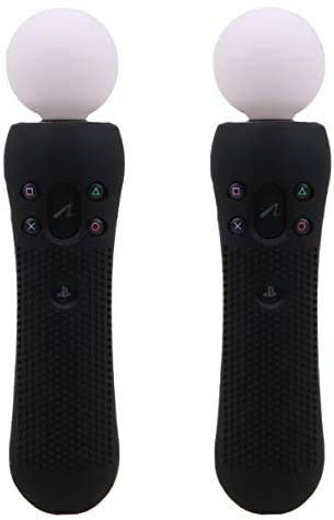 1 paire de coques de protection antidérapantes en silicone pour manette PS4 VR Move PS Move Motion