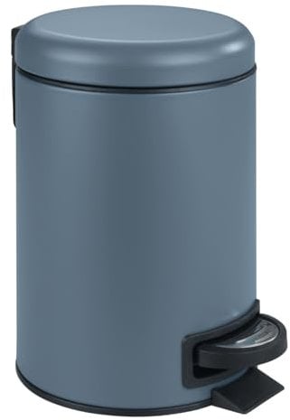 WENKO Leman Cosmetic Pedal Bin Slate Blue 3 L