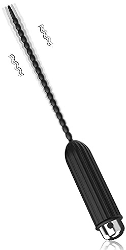 Vibratore Uretrale in Silicone Plug per Pene Dilatatori per Cateteri Uretrali Con 10 Modalità Di Vibrazione Plug Dilatatore Del Pene Impermeabile per Uomini (L)