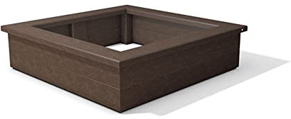 hanit® Sandkasten Gobi, wetterfest aus recyceltem Kunststoff für Terrasse und Balkon; braun (240 x 240 cm)