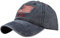 YULOONG Vintage Baseball Cap Stickerei USA Flagge Washed Denim Trucker Cap 100% Baumwolle Sonnenhut für Männer Frauen Einstellbar Blau