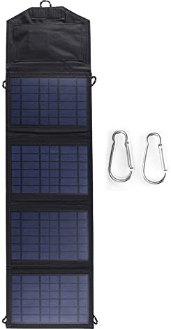 CRGANGZY Tragbarer Solar-Akku, Camping-Zubehör, 30 W, Notfall-Ladepanel, monokristallines Silikon-Ladewerkzeug, effiziente Ausgangsleistung for Smartphone-Zubehör