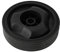 PATIKIL 115mmx11mm Plastica Aria Compressore Ruota, 1pz Ricambio Parti Ruota, Nero
