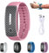 2 Stück Matteo Ultraschall-Körperform-Armband, UltraSonic LymphDrainage Slimfit-Armband, Magnetarmband für alle Männer und Frauen (Rosa)