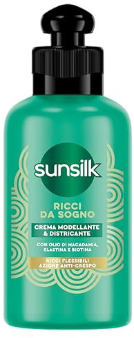 Sunsilk, Entwirrungscreme für Traumlocken, Creme für definierte Locken, ohne Ausspülen, Active Fusion-Formel mit Macadamia-Öl, Elastin und Biotin, 200 ml