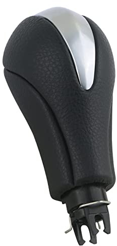APPERFiT Gear Shift Knob for Automatic Transmission Gear Shifter 34910-JK03A Compatible with Infiniti EX35 FX35 FX50 G25 G35 G37 Q60 QX50 QX56 QX70 Black & Silver