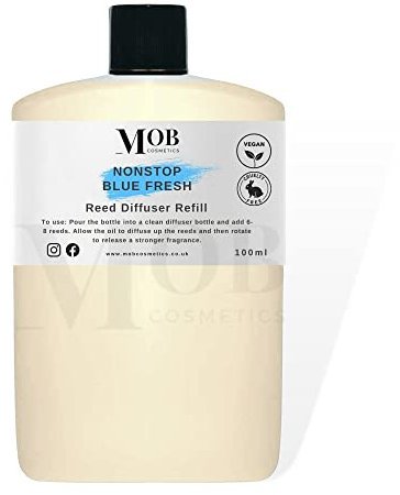 Designer & Fine Fragrance Reed Diffuser Oil Refill 100ml - Highly Concentrated (Nonstop Blue Fresh)