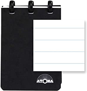 ATOMA Notizbuchsystem - Traditional Colors Cardboard - A7 - schwarz - Liniert