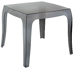 Gartentisch - Eckig - Beistelltisch - Kunststoff - Terrasse - UV Beständig - Wetterfest - Grau - 51x51x43cm
