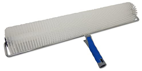 DEWEPRO® Rouleau Débulleur Ø123x500mm – Longueur des Pics 40 mm – Rouleau d'Aération pour Sol – Support Métallique Robuste avec Poignée Bi-Composante