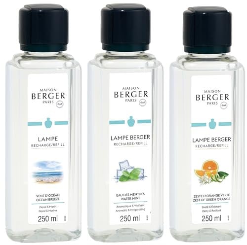 Triopack Duftset Raumduft Refill für Lampe Berger Duftlampen - Frische Brise Sommer Edition 3X 250ml, 0.75 Liter