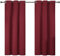 Ystyle Tende Oscuranti 100% per Interni, Tende Termiche Effetto Lino 2 Pezzi, 117×137cm, Tenda Termica Isolante Freddo E Caldo, Tende Moderne Soggiorno Camera Da Letto Con Anelli, Rosse