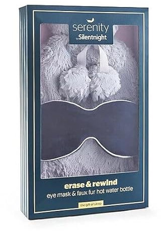 Serenity Erase and Rewind Gift Set-Hot Water Bottle and Eye Mask Set
