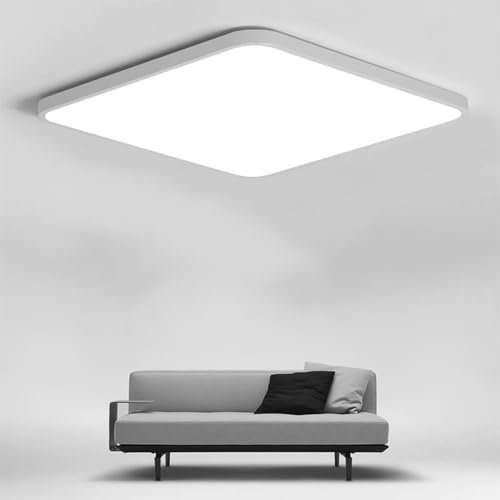 Chao Zan LED Deckenlampe mit Bewegungsmelder Innen, 30W 6000k 3000LM Kaltweiß IP44, Sensor Deckenleuchte LED für flur Garage Treppenhaus Balkon Küche Badezimmer Ø250MM (Quadratisch, 30W)
