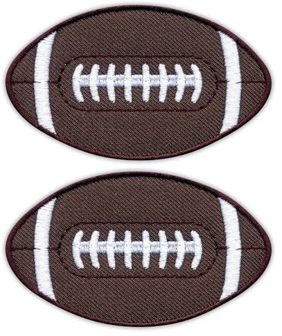 Set mit zwei – American Football – zum Aufbügeln auf der Rückseite – bestickter Aufnäher/Abzeichen/Emblem