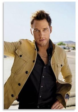 OqcEha Chris Pratt Poster, Schauspieler, Kunst, Leinwand, Gemälde, Dekor, Wanddruck, Foto, Geschenke, Zuhause, moderne Dekorationen, 20 x 30 cm