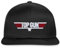 Spreadshirt Top Gun Logo Stick Snapback Cap, One Size, Schwarz/Schwarz