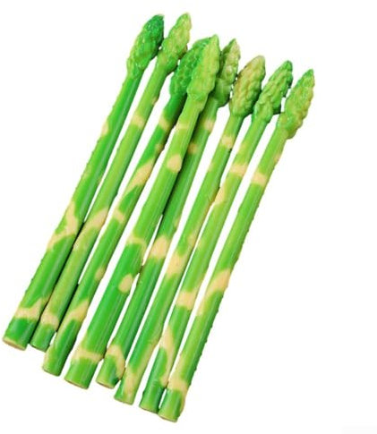 Emiif 10 Stück künstliches Gemüse, künstlicher Spargel, künstlicher Spargel für Zuhause, Party, Dekoration, Ornamente