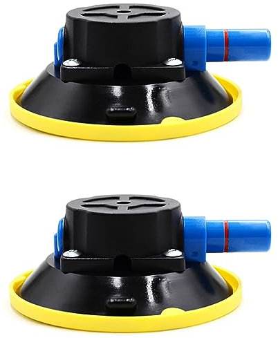 Fivetwofive 2 Stücke 4,5 125 mm Konkaver Saugnapf Hochleistungs-Handpumpen-Saugnapf mit M6-Gewindebolzen für Autos