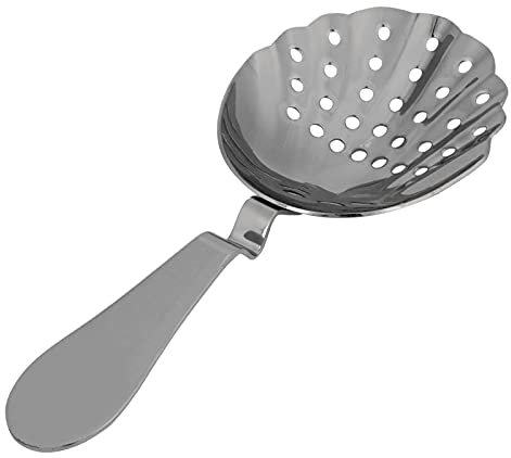 Colador Julep, Colador de Barra de Acero Inoxidable, de Cóctel, Cuchara para Bebidas en el Hogar, 7x3 Pulgadas (BLACK)