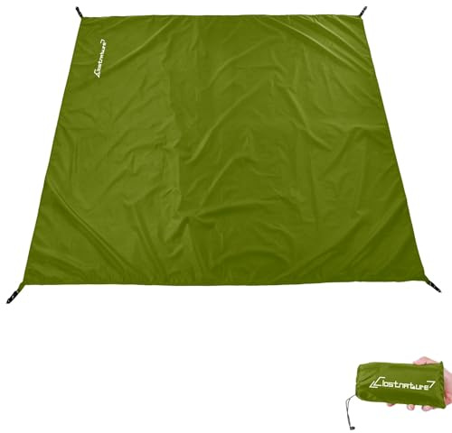 Clostnature Waterproof Tent Footprint for Camping - Ultralight Camping Tarp, Tent Groundsheet for Camping, Black Footprint for Hammock, Heavy Duty Tent Floor Saver - Storage Bag Included