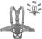 CERFFOOL Support de poitrine compatible avec DJI RC 2/1 - Support de télécommande - Sangle de poitrine réglable - Équilibre, stabilité, confort et performance