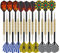 Williyatt Dartpfeile mit Metallspitze, 18 Stück Profi Steeldarts Steeldart Pfeile,14 Gramm Steeldarts Profi,Motive Dart Flight,Multi Purpose Dart Tool, für Anfänger Und Hobbyisten