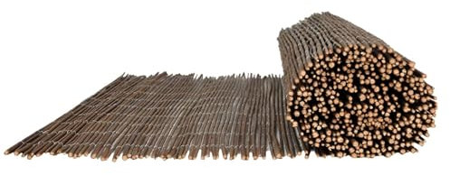 6 Stück Weidenmatte 150x50cm Zaun Sichtschutz Holz für Garten Balkon Terrasse 6er Set