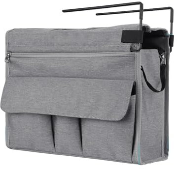 Organisateur de bureau latéral - Organisateur de bureau mural Porte-documents gris, organisateur de bureau avec pince | Panier de table, organisateur de rangement pour objets