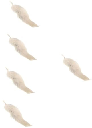 CALLARON 5pièces Pendentif Forme De Queue De Renard Porte-clés Pour à Main Et à Décoration Pratique Et Élégante Accessoire De Mode Pour Les Âges