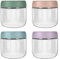 Aolso Pot de Conservation Bebe, 4PCS/300ml Conservations pour Nourriture pour Bébé,Petit Pot Bébé, Repas de Bébé Boîtes de Conservation avec Couvercle Hermétique